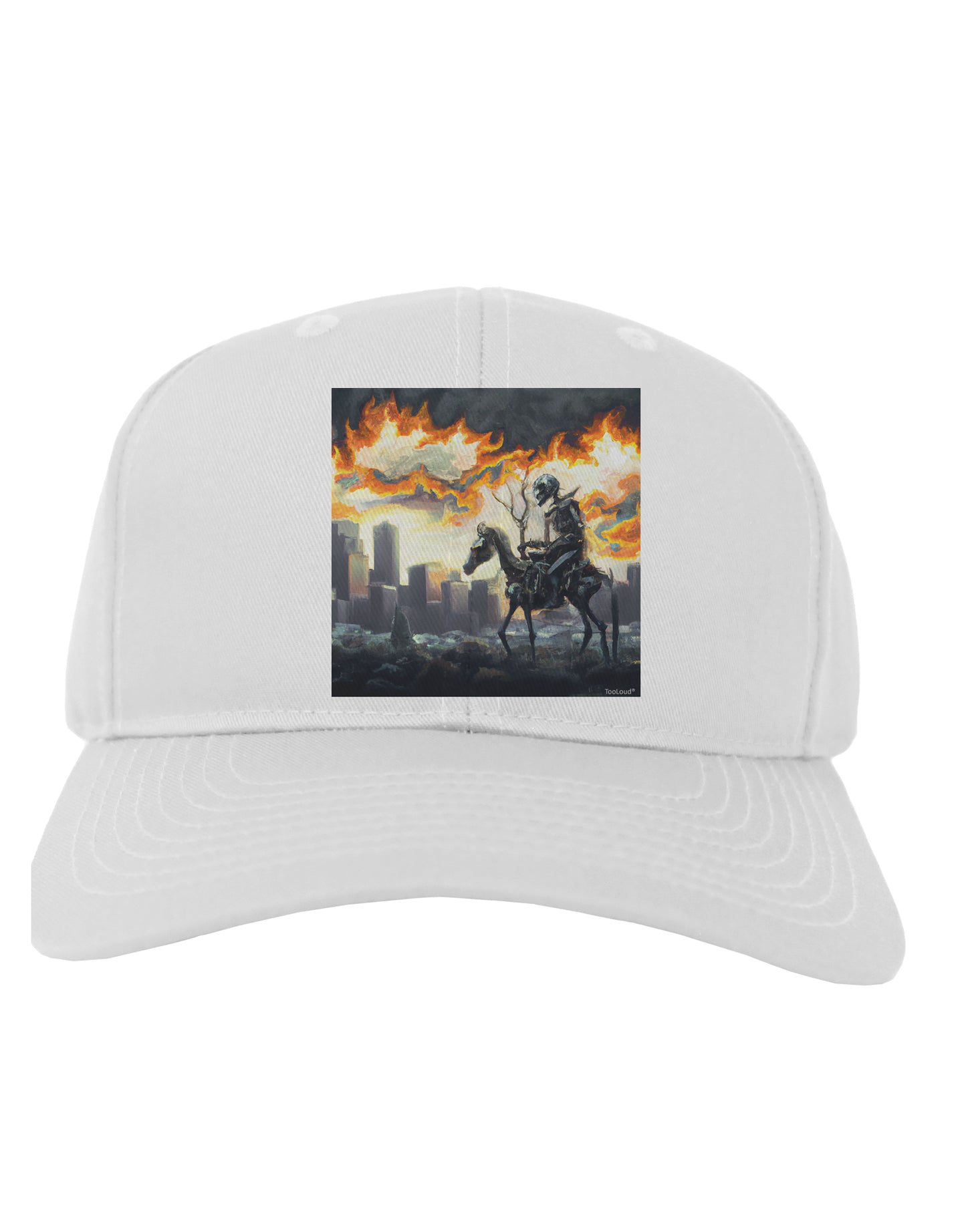 Grimm Reaper Halloween Design Adult Baseball Cap Hat-Mens-BaseballCaps-TooLoud-White-One-Size-Fits-Most-Davson Sales