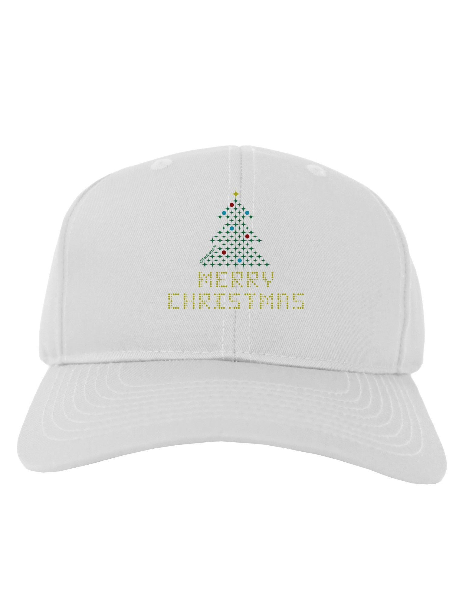 Merry Christmas Sparkles Adult Baseball Cap Hat-Baseball Cap-TooLoud-White-One Size-Davson Sales