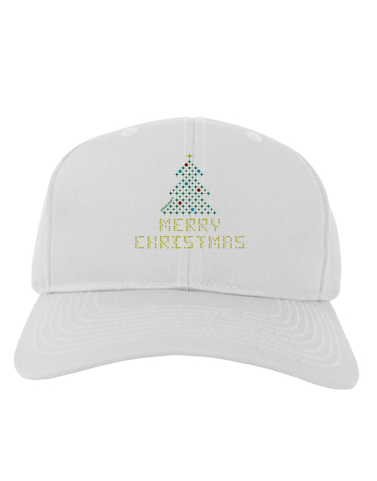 Merry Christmas Sparkles Adult Baseball Cap Hat-Baseball Cap-TooLoud-White-One Size-Davson Sales