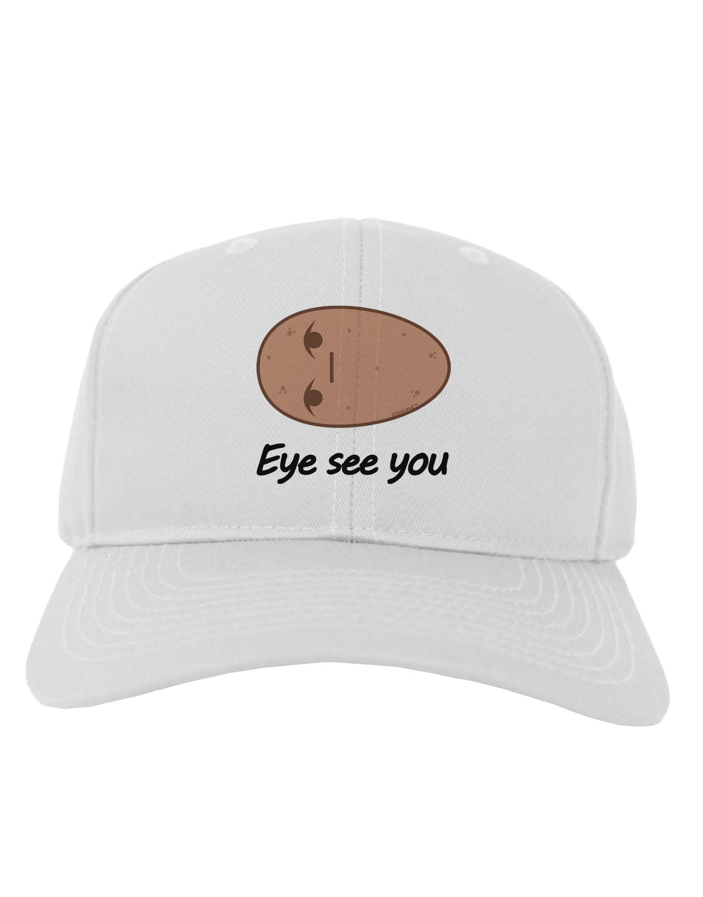 Potato - Eye See You Adult Baseball Cap Hat-Baseball Cap-TooLoud-White-One Size-Davson Sales