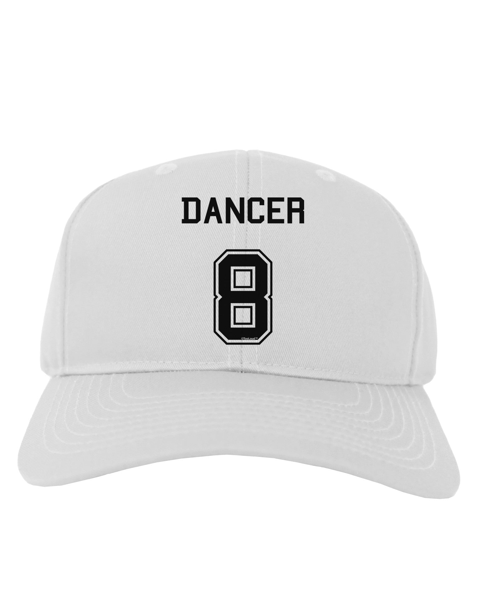 Reindeer Jersey - Dancer 8 Adult Baseball Cap Hat-Baseball Cap-TooLoud-White-One Size-Davson Sales