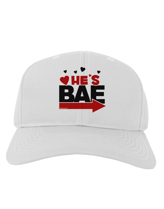 He's BAE - Right Arrow Adult Baseball Cap Hat-Baseball Cap-TooLoud-White-One Size-Davson Sales