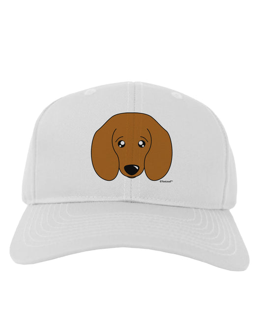 Cute Doxie Dachshund Dog Adult Baseball Cap Hat by TooLoud-Baseball Cap-TooLoud-White-One Size-Davson Sales