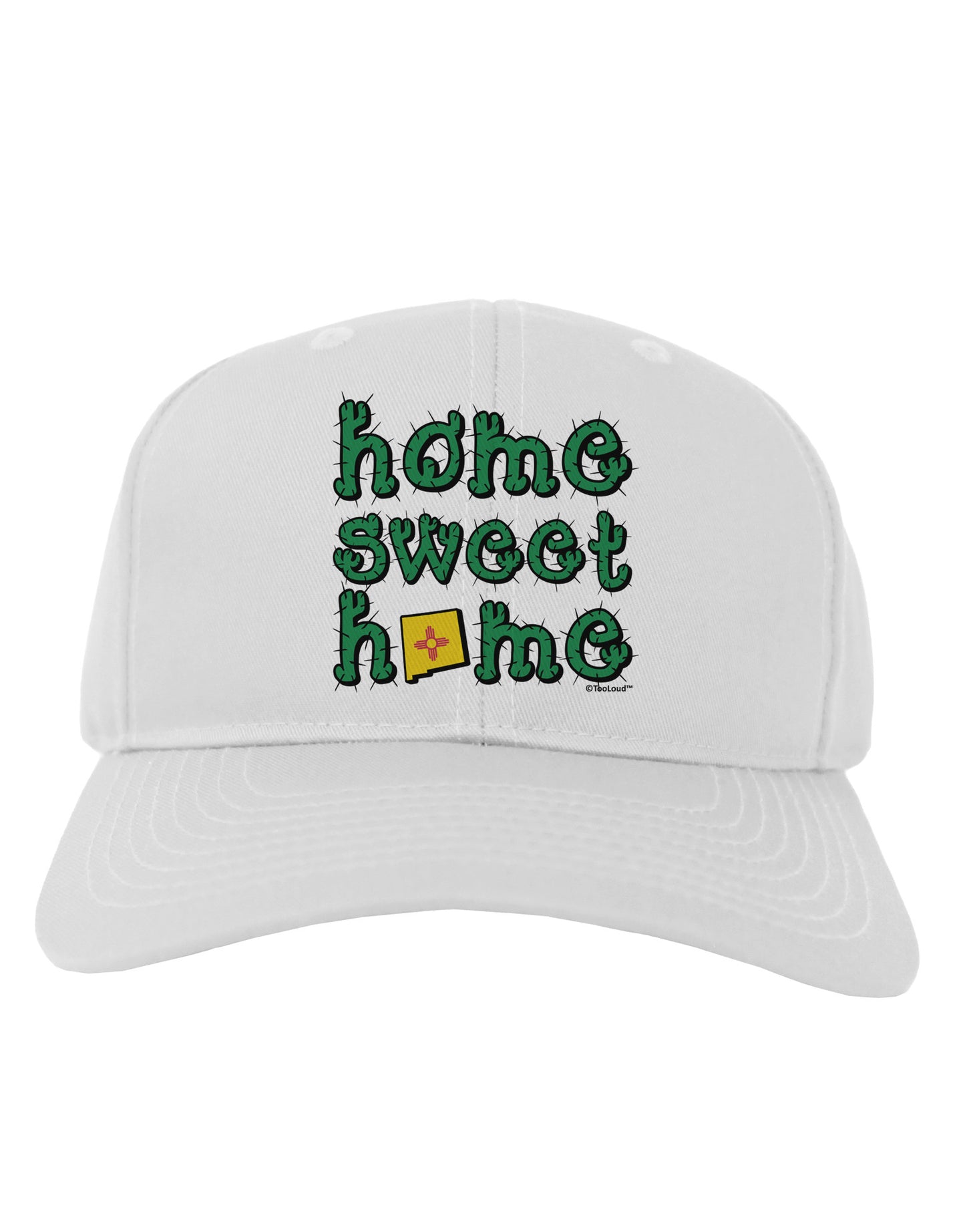 Home Sweet Home - New Mexico - Cactus and State Flag Adult Baseball Cap Hat by TooLoud-Baseball Cap-TooLoud-White-One Size-Davson Sales