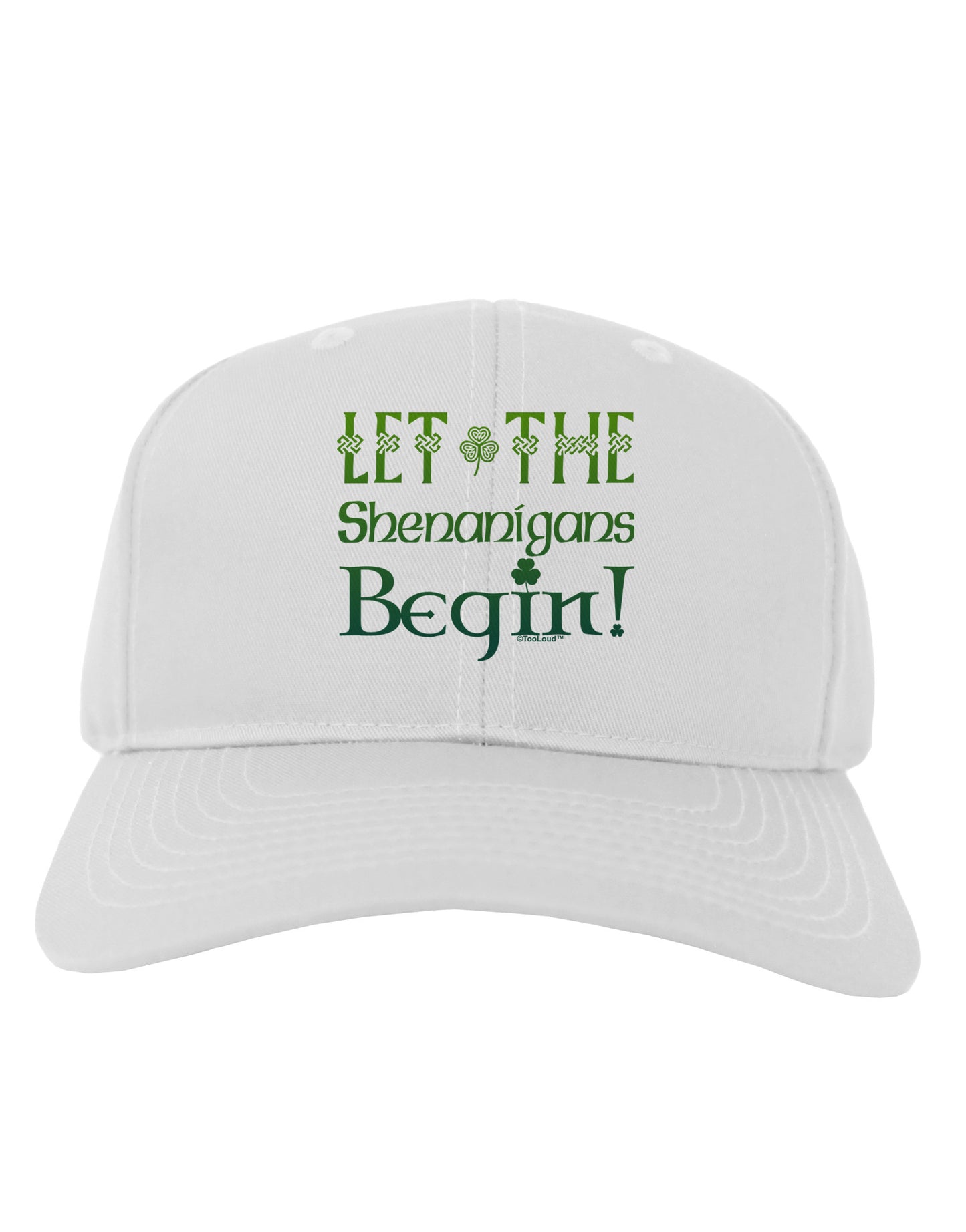 Let the Shenanigans Begin Adult Baseball Cap Hat-Baseball Cap-TooLoud-White-One Size-Davson Sales