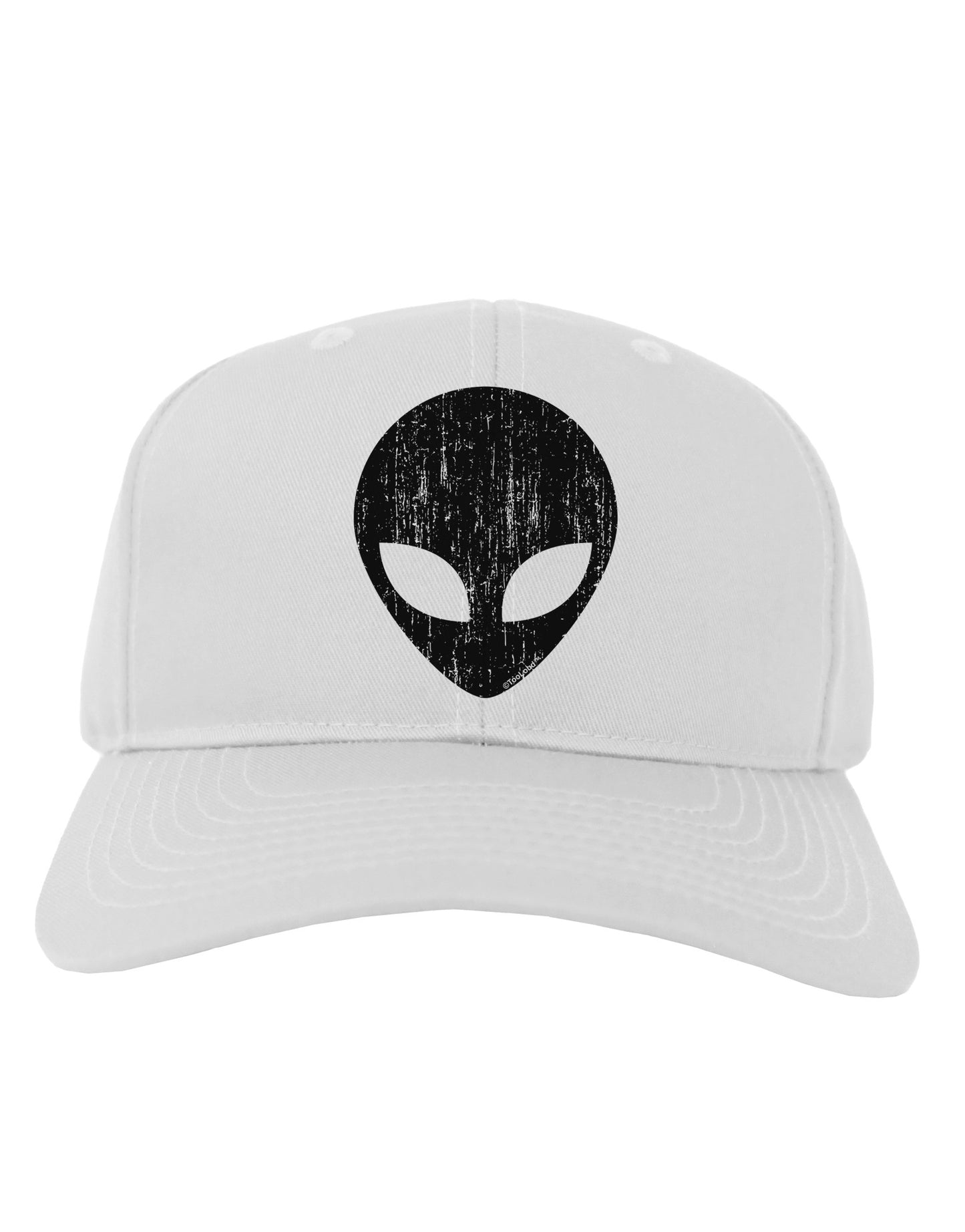 Extraterrestrial Face - Alien Distressed Adult Baseball Cap Hat by TooLoud-Baseball Cap-TooLoud-White-One Size-Davson Sales