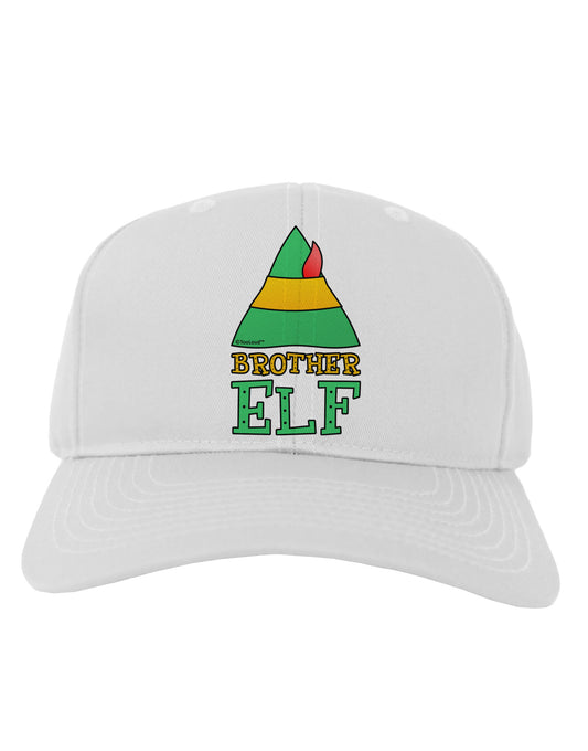 Matching Christmas Design - Elf Family - Brother Elf Adult Baseball Cap Hat-Baseball Cap-TooLoud-White-One Size-Davson Sales
