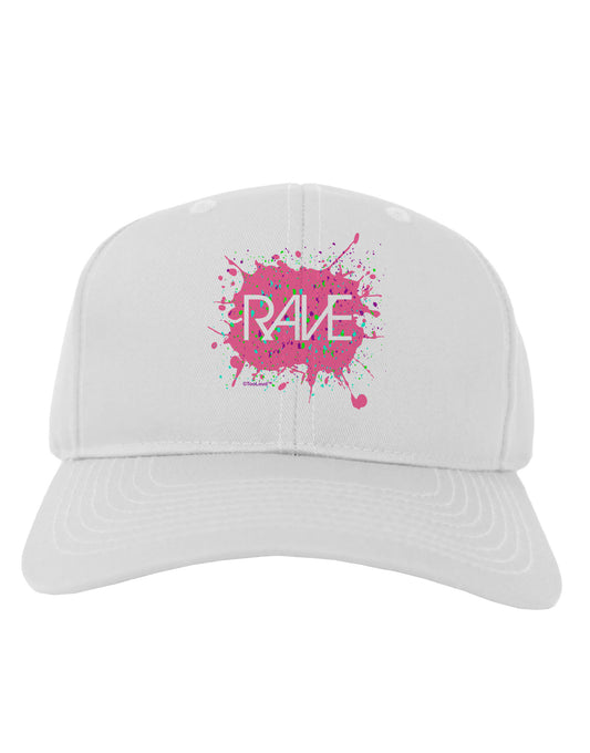 Rave Splatter Pink Adult Baseball Cap Hat-Baseball Cap-TooLoud-White-One Size-Davson Sales