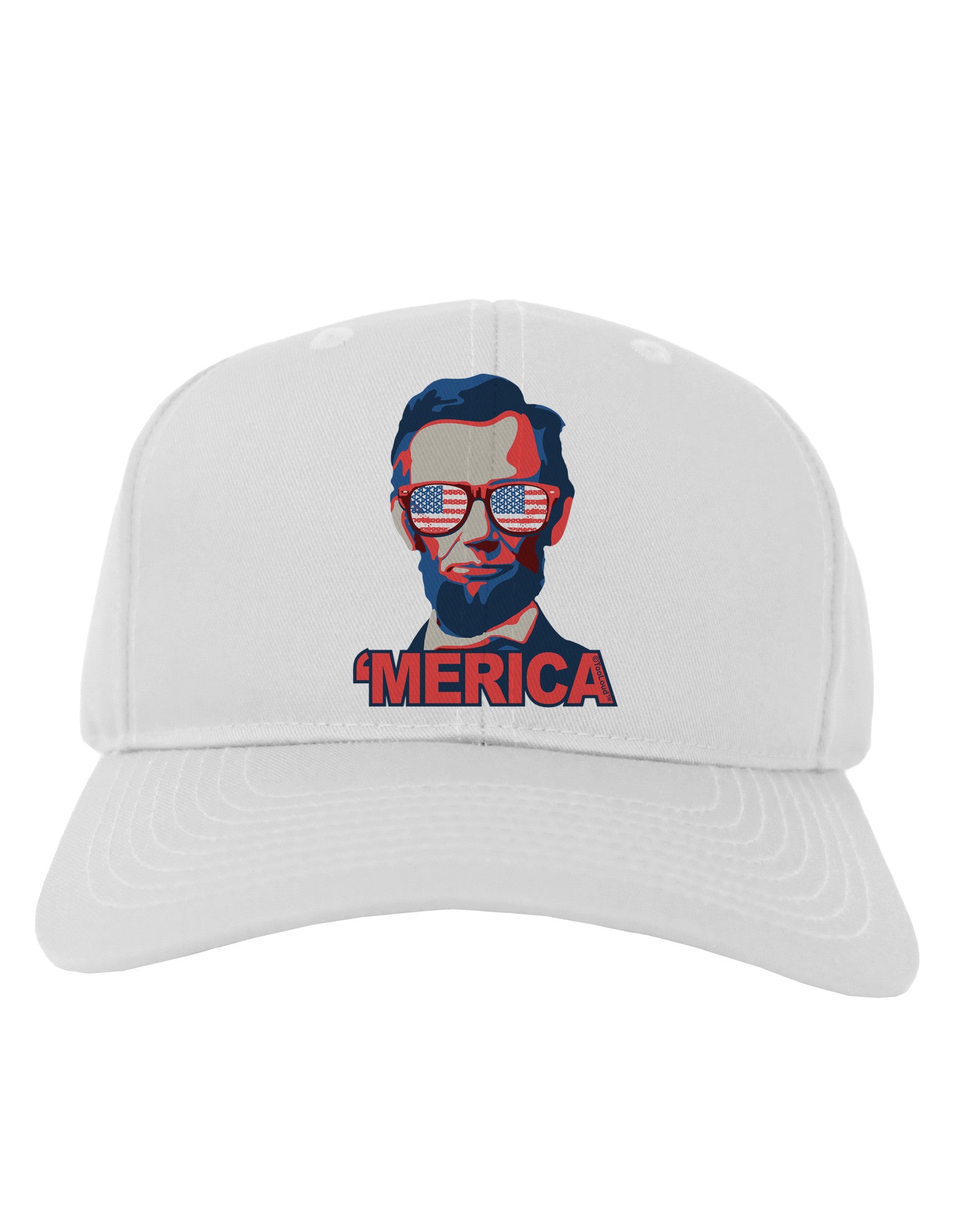 Lincoln Merica Adult Baseball Cap Hat-Baseball Cap-TooLoud-White-One Size-Davson Sales