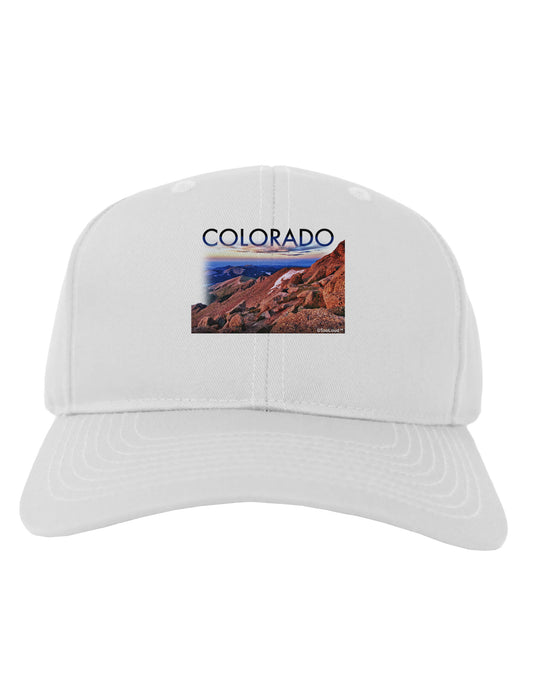 Colorado Mtn Sunset Cutout Adult Baseball Cap Hat-Baseball Cap-TooLoud-White-One Size-Davson Sales