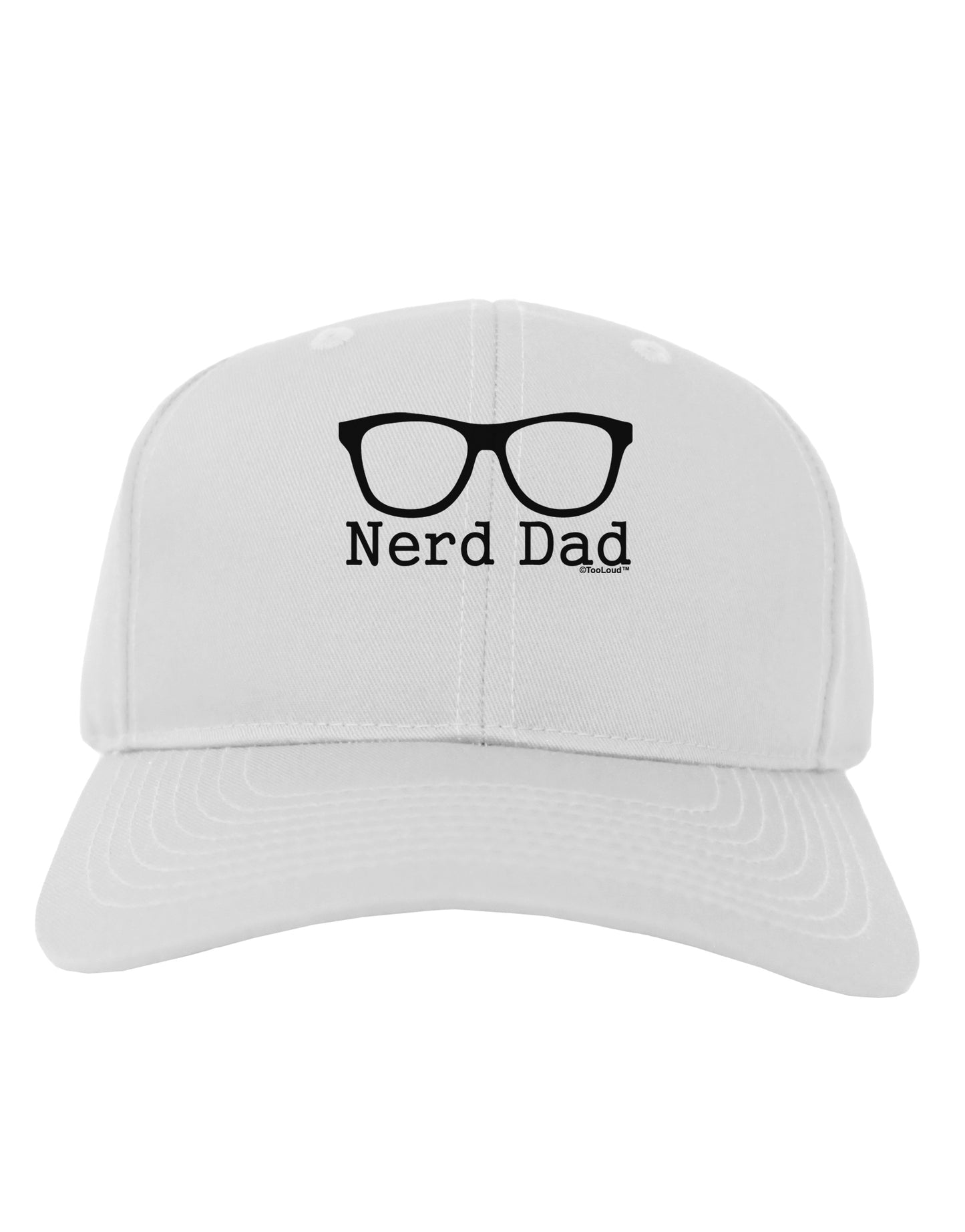 Nerd Dad - Glasses Adult Baseball Cap Hat by TooLoud-Baseball Cap-TooLoud-White-One Size-Davson Sales