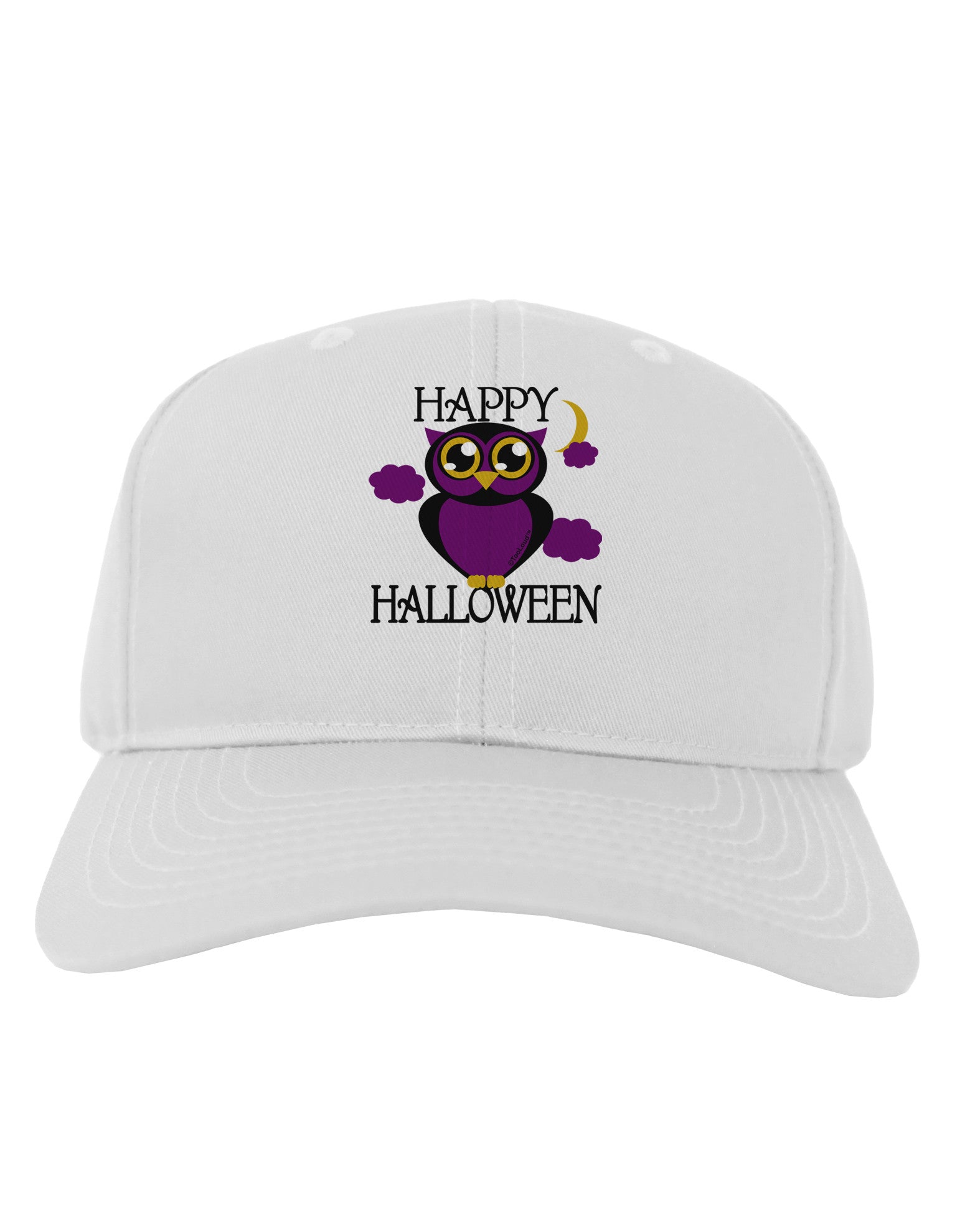 Owl Purple Text Adult Baseball Cap Hat-Baseball Cap-TooLoud-White-One Size-Davson Sales