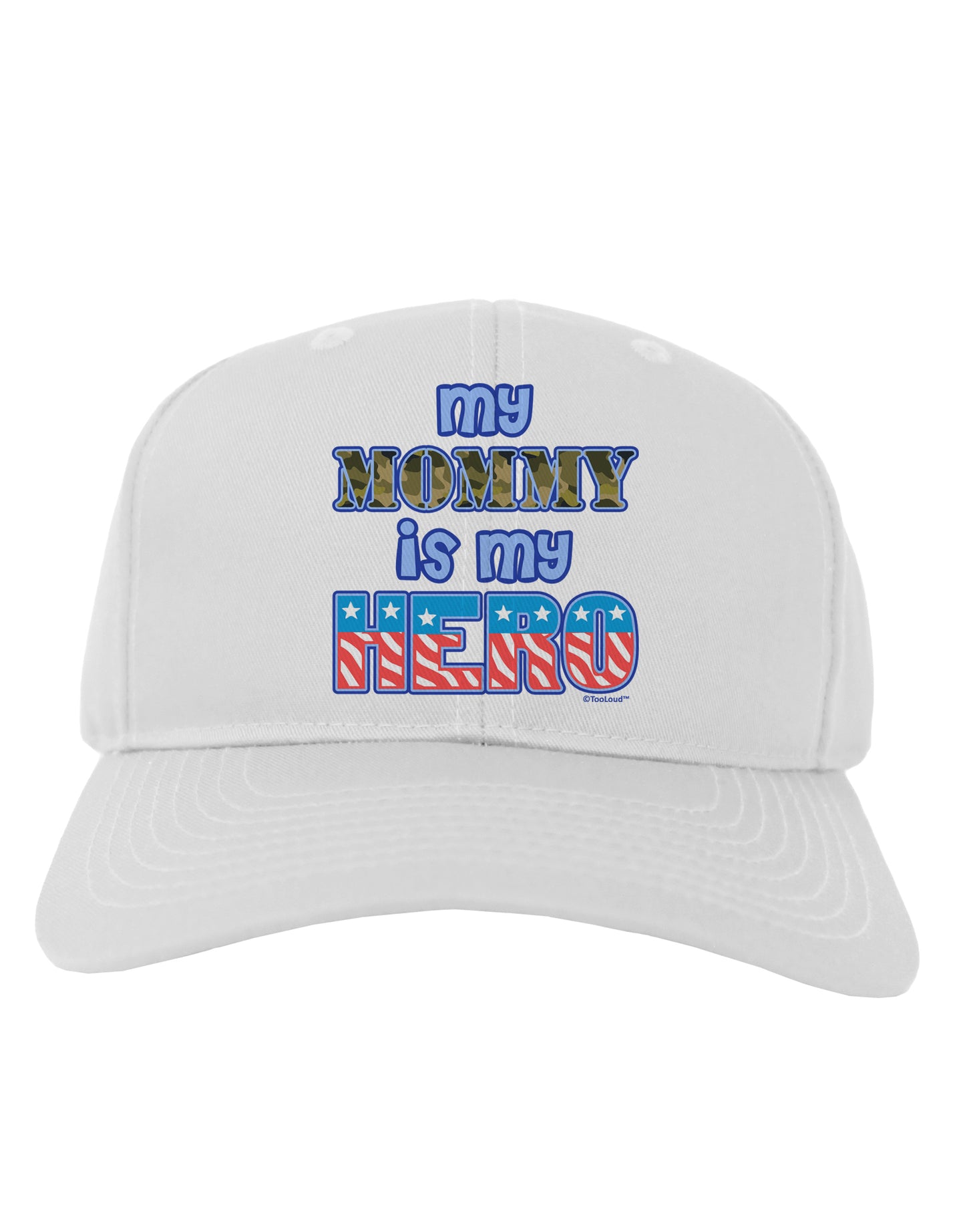 My Mommy is My Hero - Adult Baseball Cap Hat by TooLoud-Baseball Cap-TooLoud-White-One Size-Davson Sales