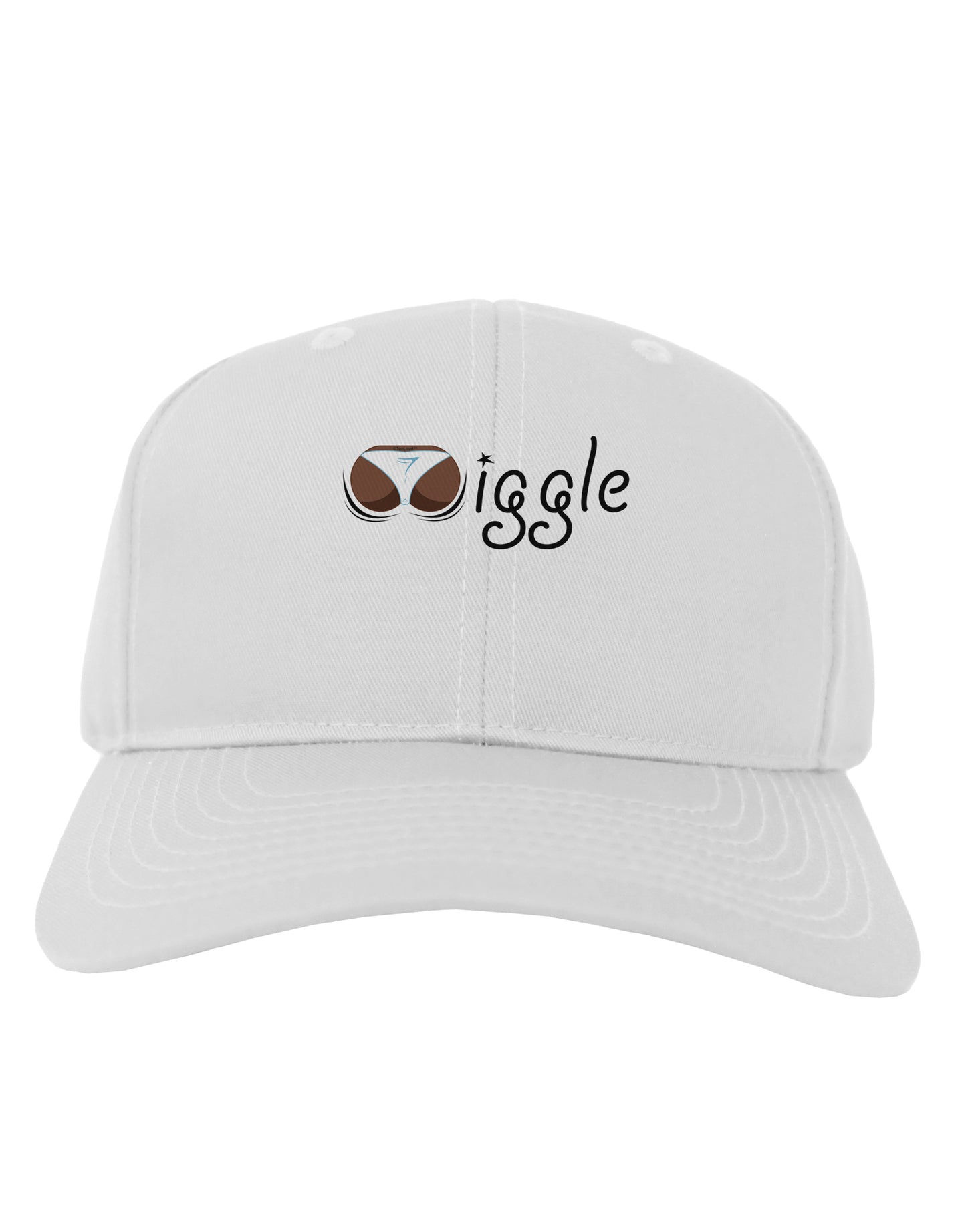 Wiggle - Twerk Dark Adult Baseball Cap Hat-Baseball Cap-TooLoud-White-One Size-Davson Sales