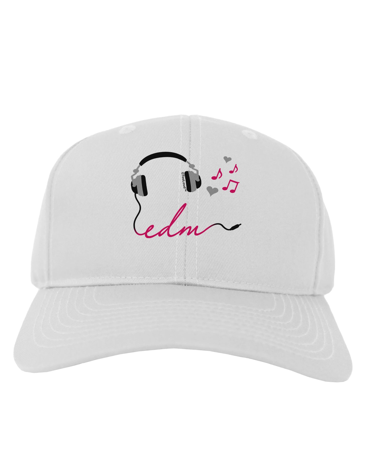 EDM Cord Pink Adult Baseball Cap Hat-Baseball Cap-TooLoud-White-One Size-Davson Sales
