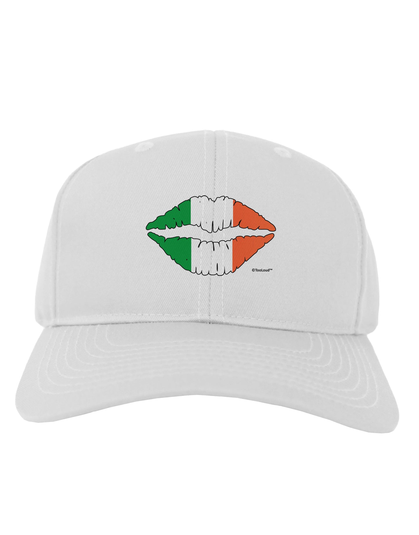 Irish Flag Kiss Adult Baseball Cap Hat by TooLoud-Baseball Cap-TooLoud-White-One Size-Davson Sales