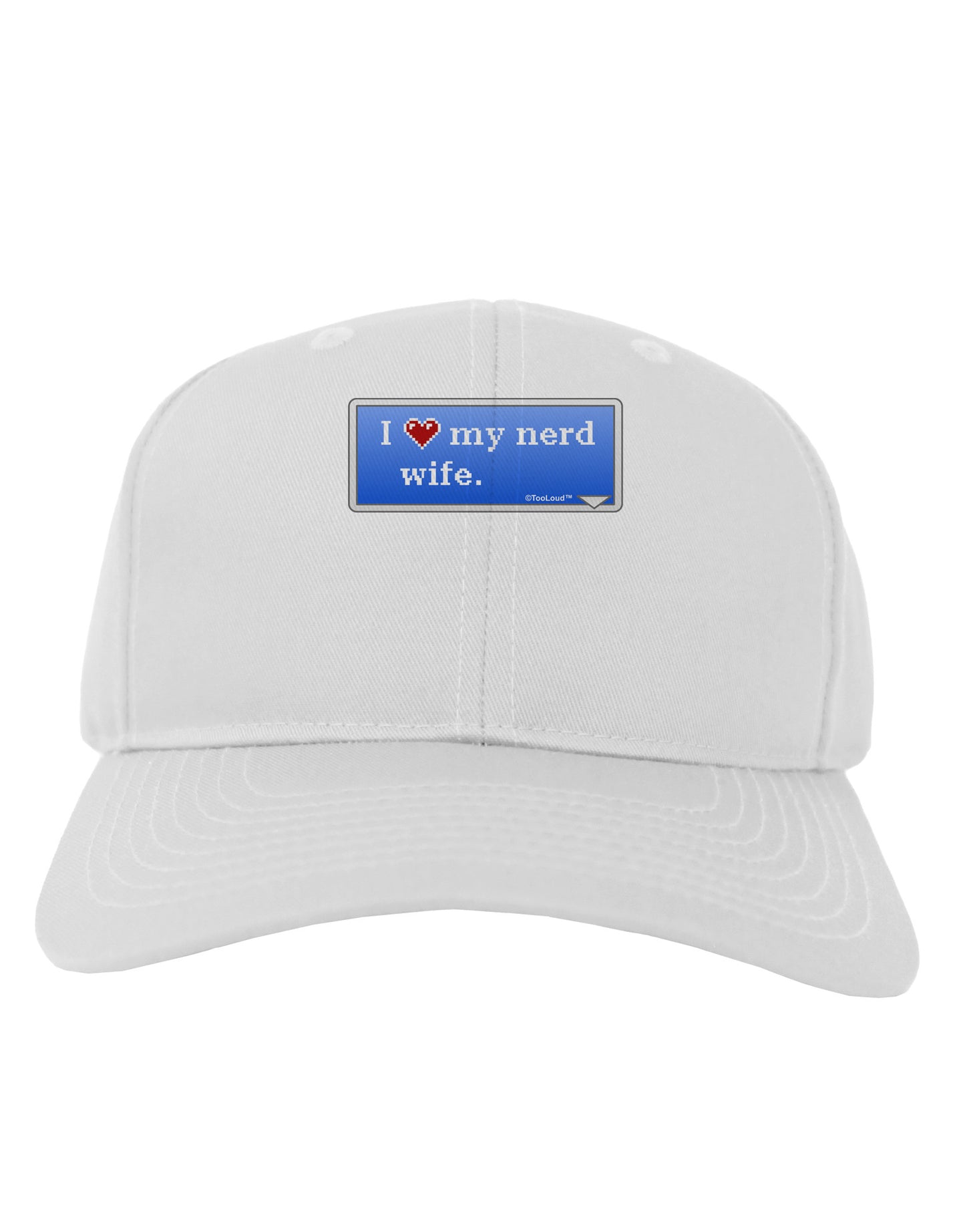 I Heart My Nerd Wife - Retro Adult Baseball Cap Hat by TooLoud-Baseball Cap-TooLoud-White-One Size-Davson Sales