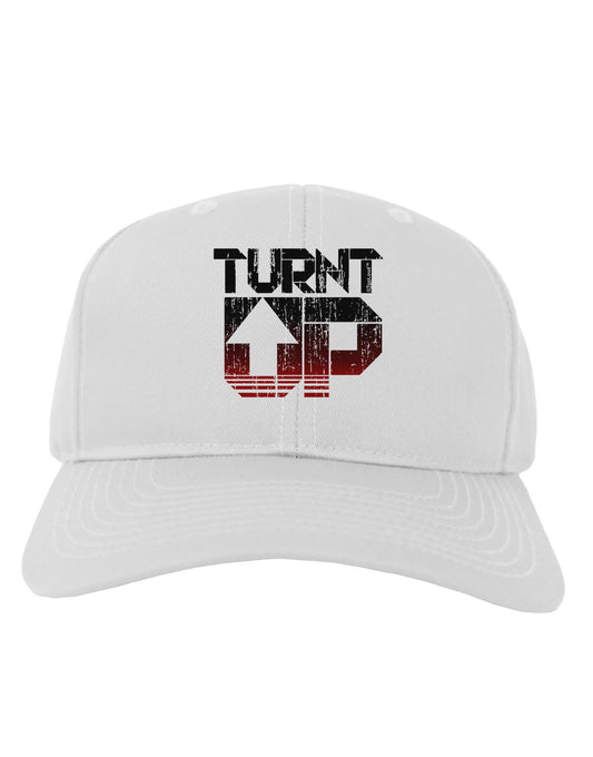 TooLoud Turnt Up Distressed Adult Baseball Cap Hat-Baseball Cap-TooLoud-White-One Size-Davson Sales