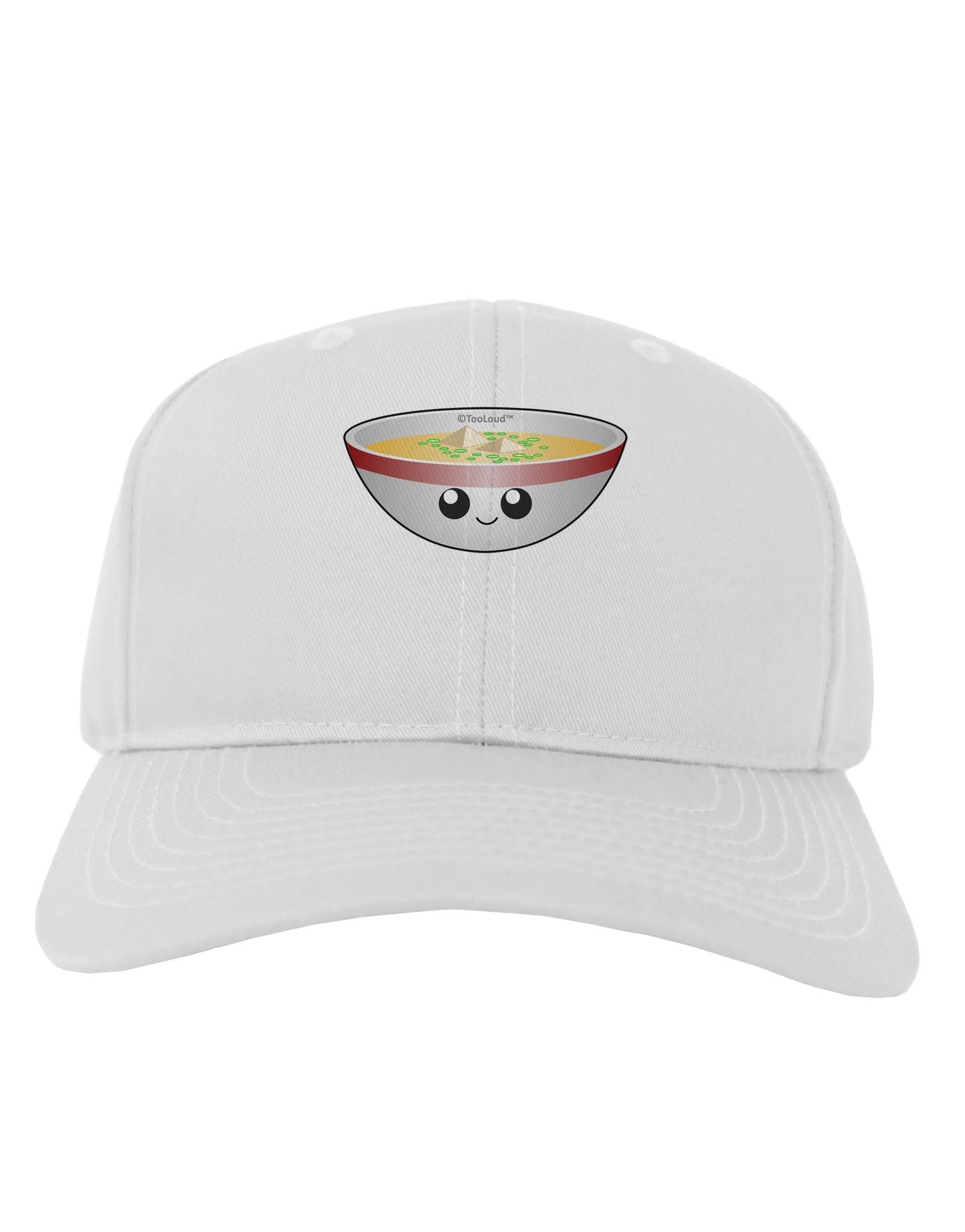 Cute Miso Soup Bowl Adult Baseball Cap Hat by TooLoud-Baseball Cap-TooLoud-White-One Size-Davson Sales