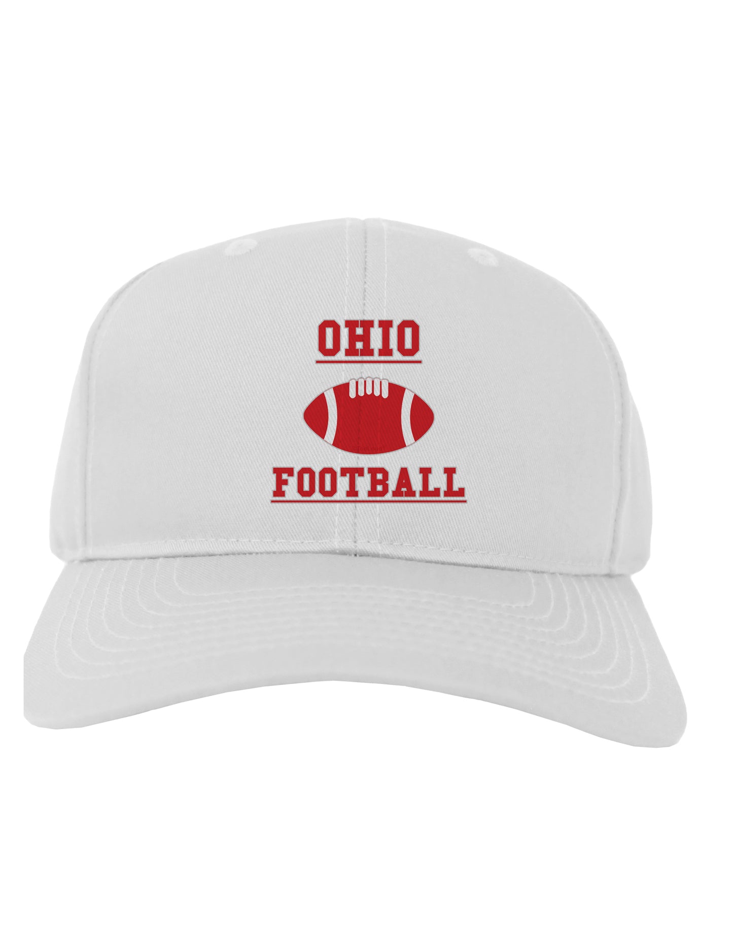 Ohio Football Adult Baseball Cap Hat by TooLoud-Baseball Cap-TooLoud-White-One Size-Davson Sales