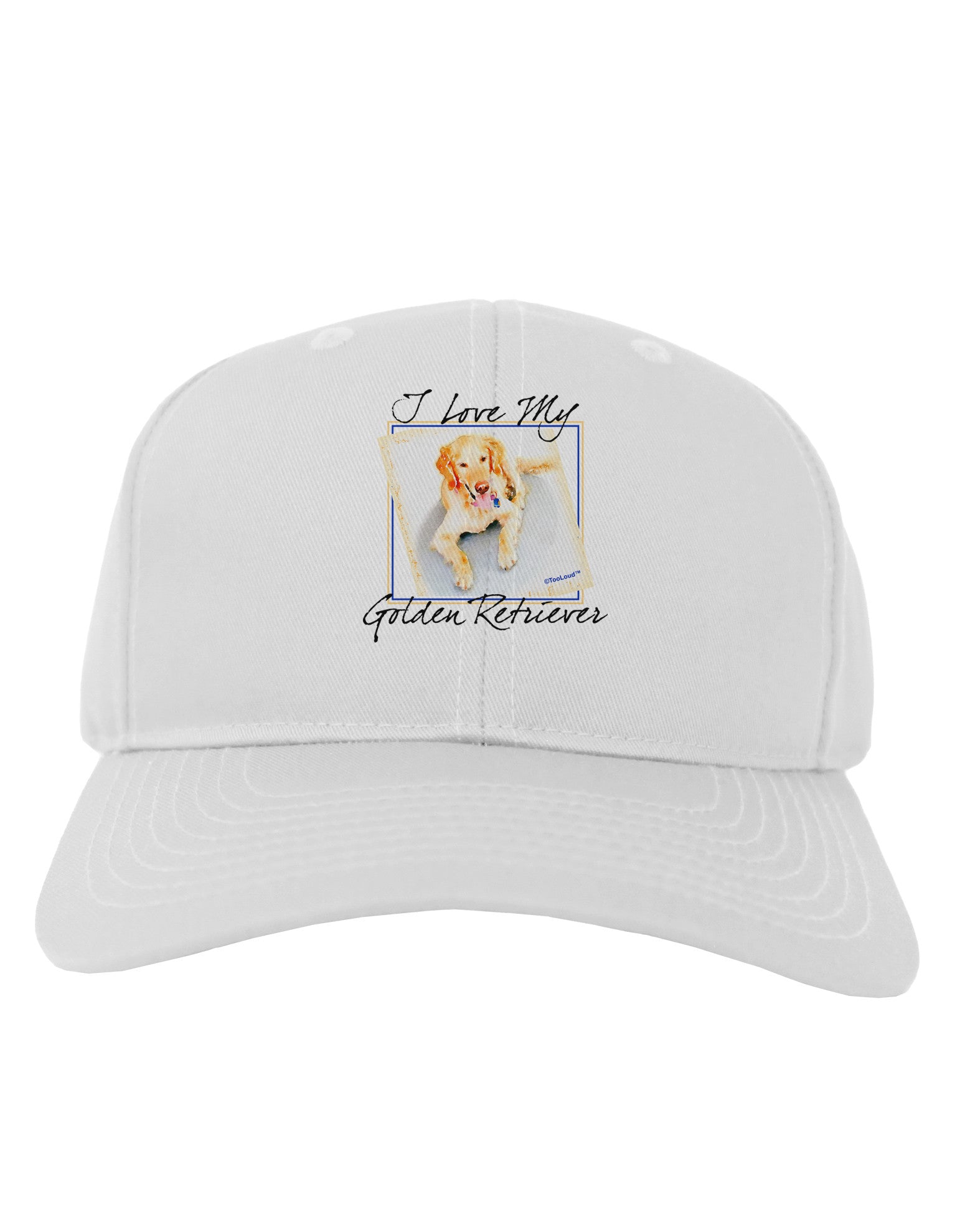 I Love My Golden Retriever Adult Baseball Cap Hat-Baseball Cap-TooLoud-White-One Size-Davson Sales