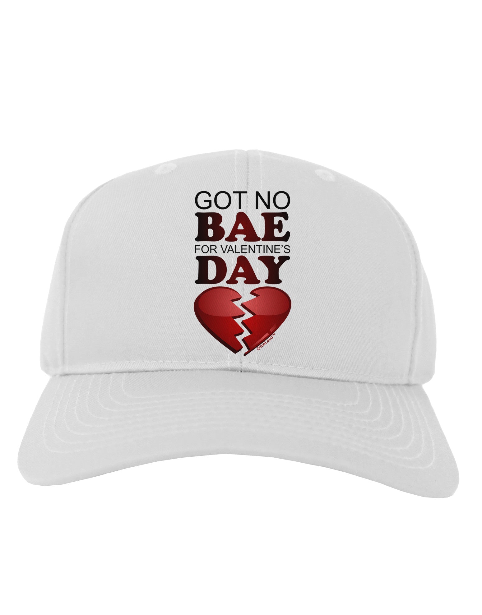 No Bae For Valentine's Day Adult Baseball Cap Hat-Baseball Cap-TooLoud-White-One Size-Davson Sales