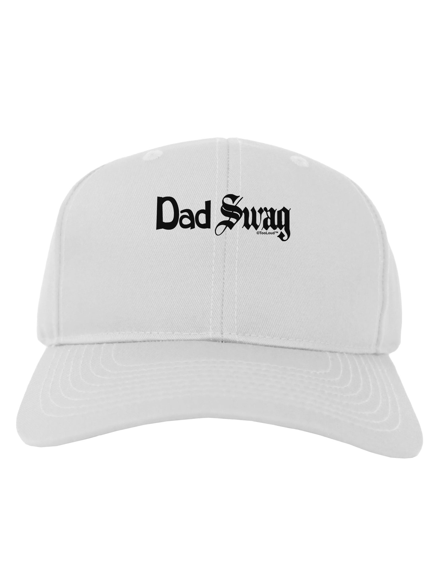 Dad Swag Text Adult Baseball Cap Hat by TooLoud-Baseball Cap-TooLoud-White-One Size-Davson Sales