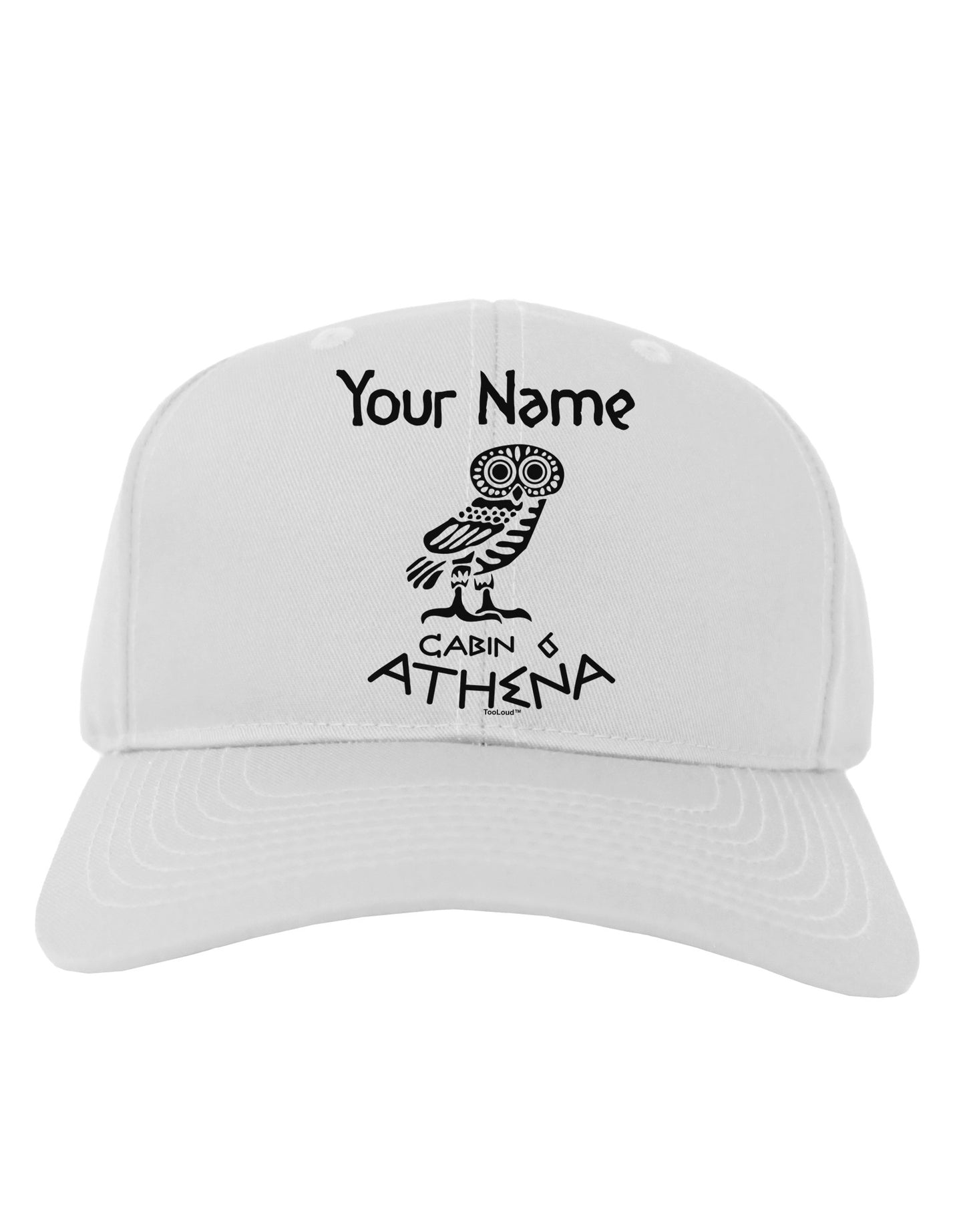 Personalized Cabin 6 Athena Adult Baseball Cap Hat by-Baseball Cap-TooLoud-White-One Size-Davson Sales
