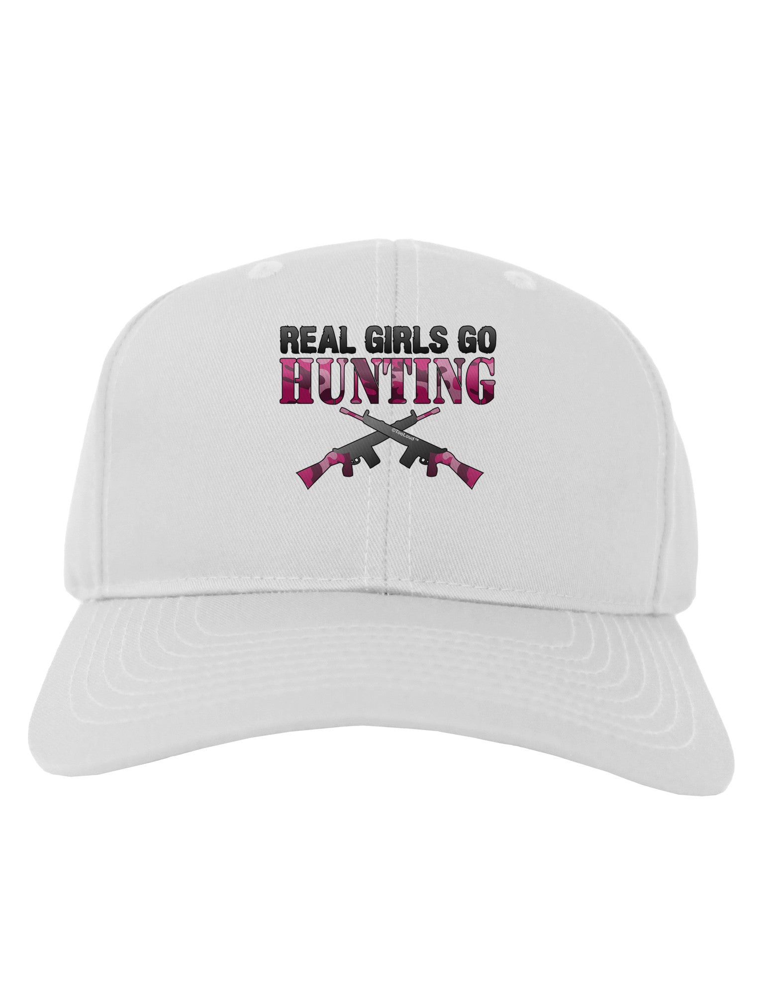 Real Girls Go Hunting Adult Baseball Cap Hat-Baseball Cap-TooLoud-White-One Size-Davson Sales