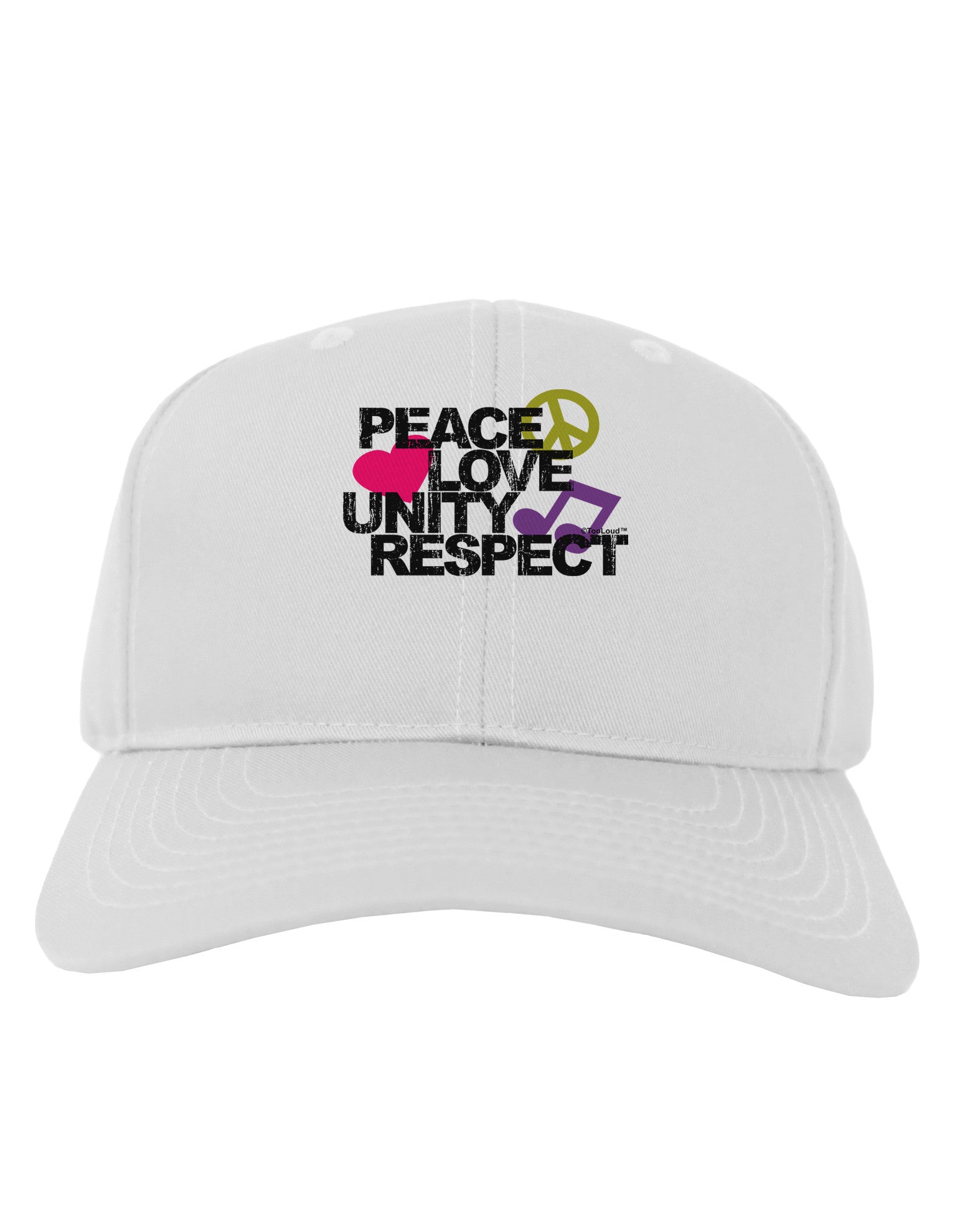 PLUR Distressed Text Adult Baseball Cap Hat-Baseball Cap-TooLoud-White-One Size-Davson Sales