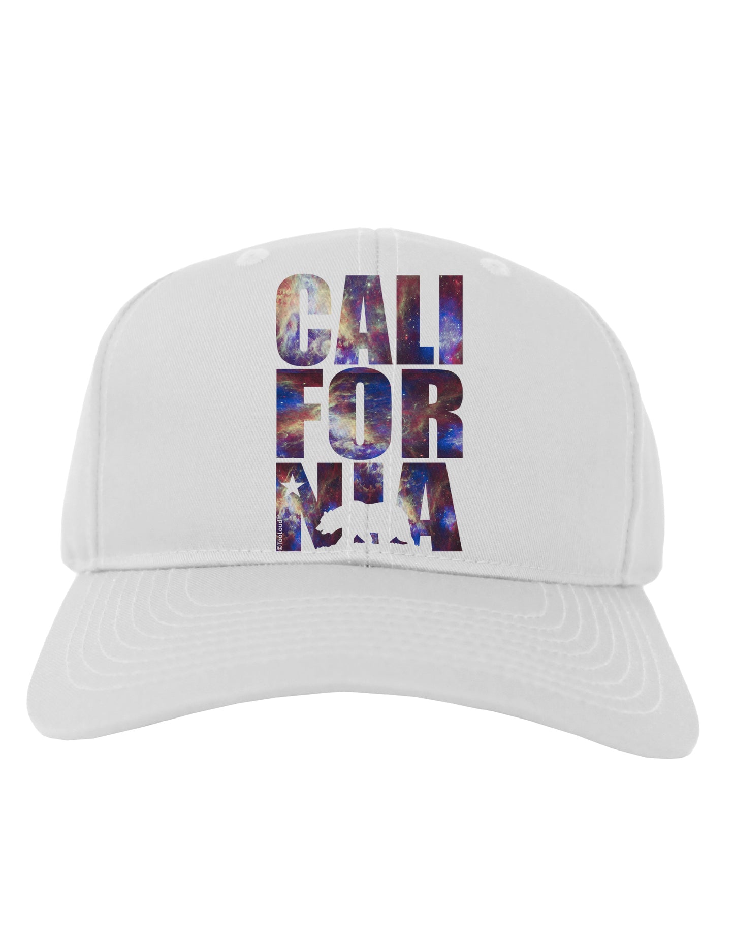 California Republic Design - Space Nebula Print Adult Baseball Cap Hat by TooLoud-Baseball Cap-TooLoud-White-One Size-Davson Sales