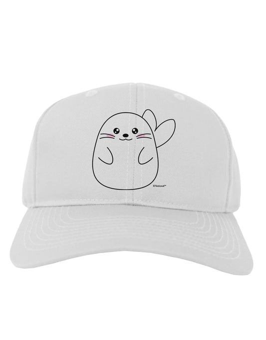 Cute Seal Adult Baseball Cap Hat by TooLoud-Baseball Cap-TooLoud-White-One Size-Davson Sales