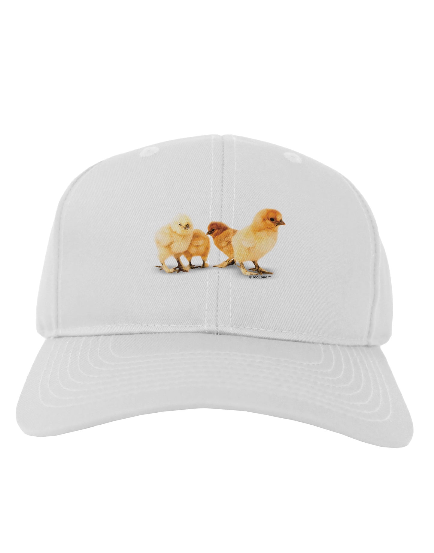 Cute Chicks Adult Baseball Cap Hat-Baseball Cap-TooLoud-White-One Size-Davson Sales