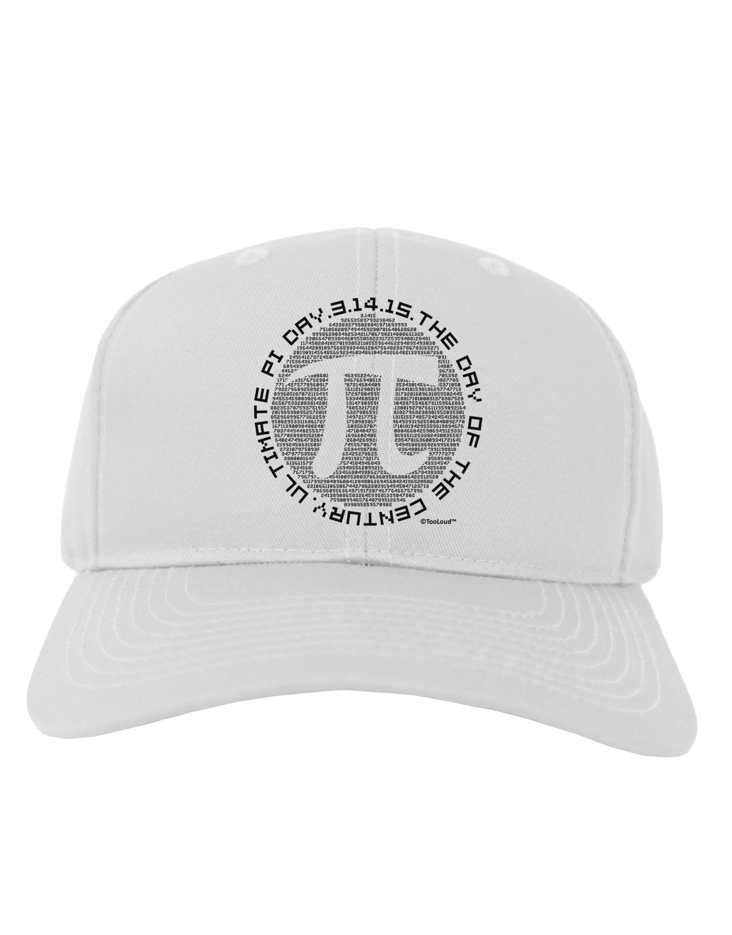 Ultimate Pi Day - Retro Computer Style Pi Circle Adult Baseball Cap Hat by TooLoud-Baseball Cap-TooLoud-White-One Size-Davson Sales
