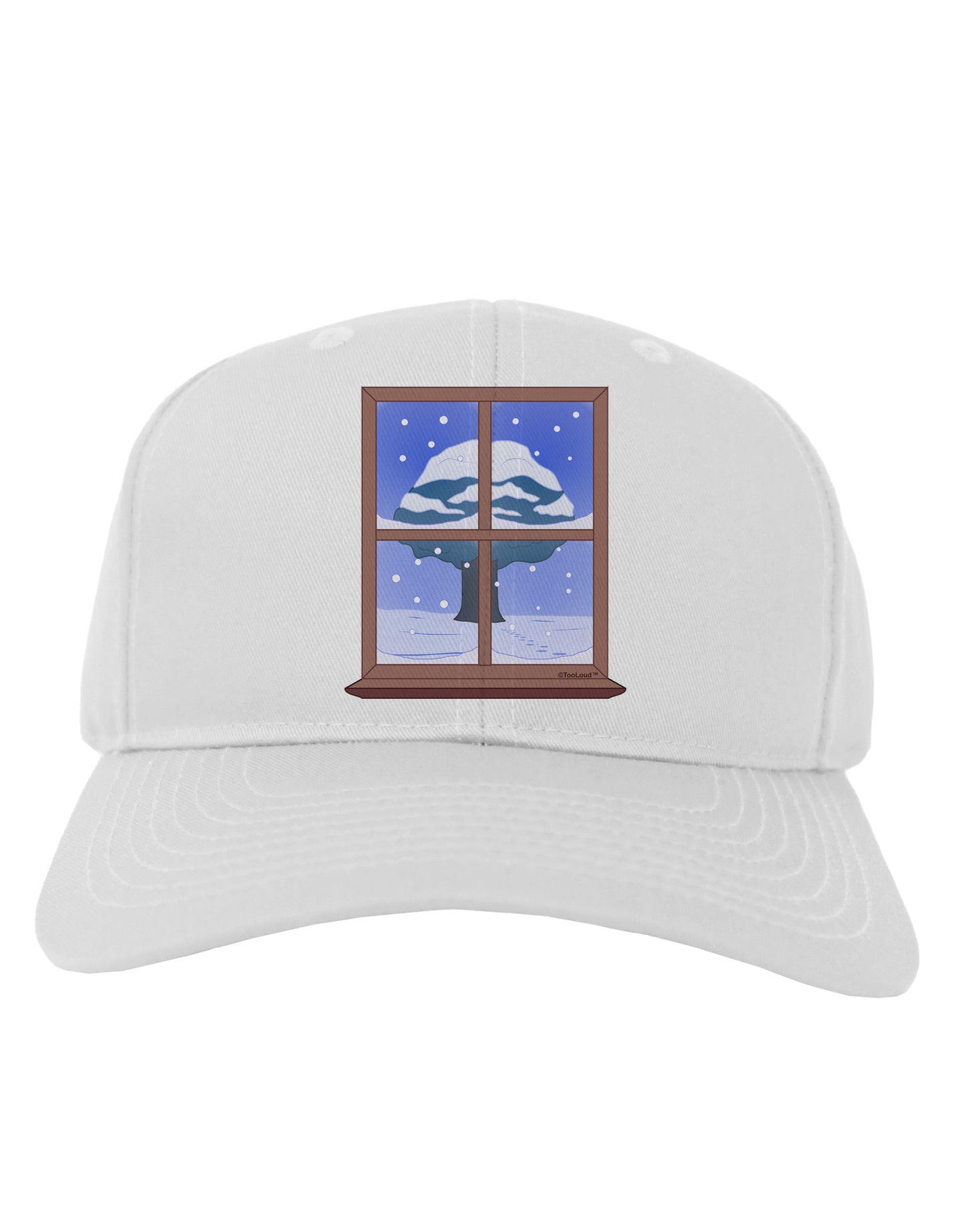 Frosty Window Design Adult Baseball Cap Hat-Baseball Cap-TooLoud-White-One Size-Davson Sales