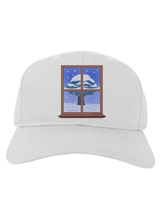 Frosty Window Design Adult Baseball Cap Hat-Baseball Cap-TooLoud-White-One Size-Davson Sales