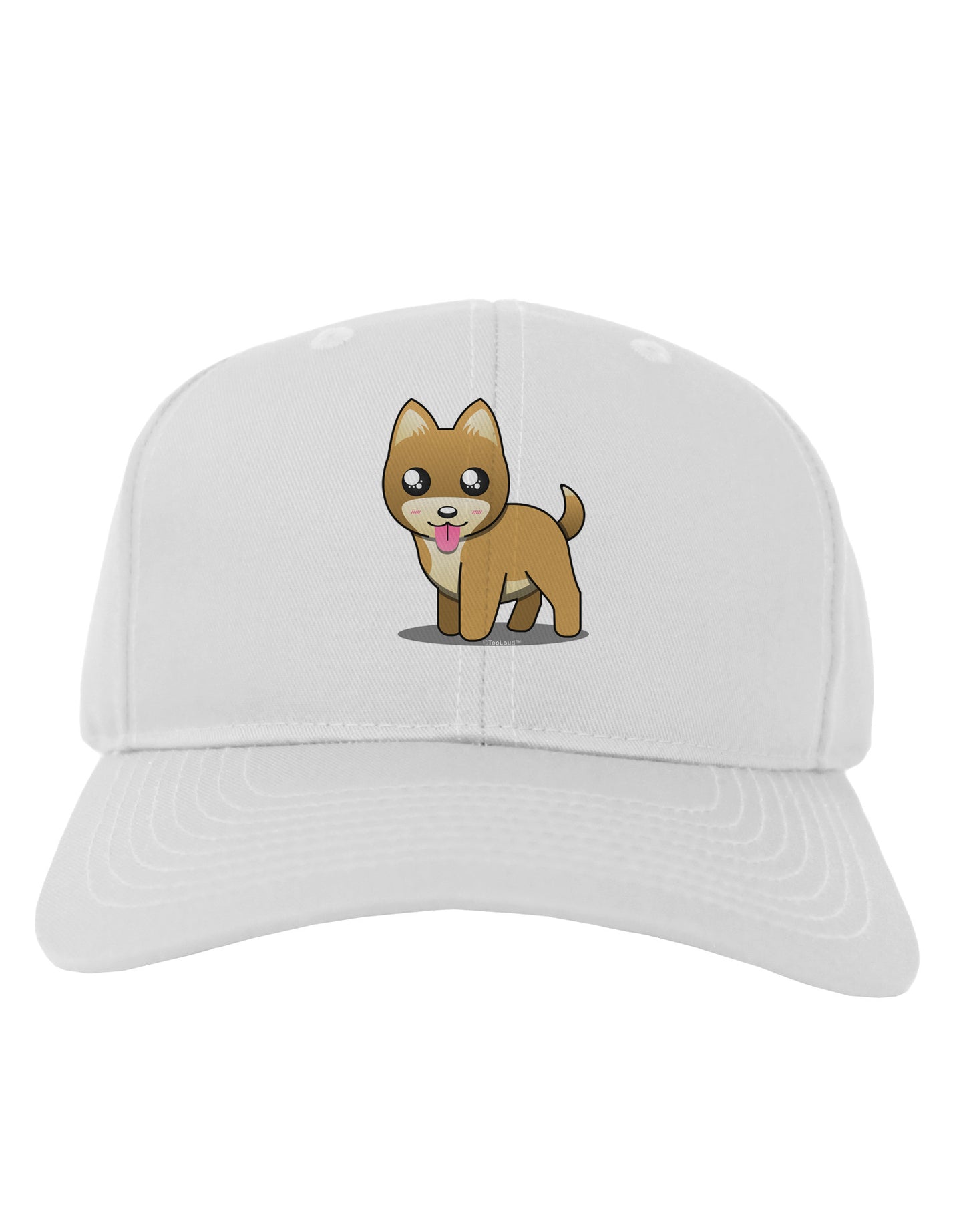 Kawaii Standing Puppy Adult Baseball Cap Hat-Baseball Cap-TooLoud-White-One Size-Davson Sales