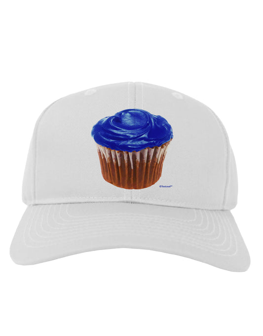 Giant Bright Blue Cupcake Adult Baseball Cap Hat by TooLoud-Baseball Cap-TooLoud-White-One Size-Davson Sales