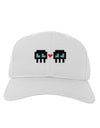8-Bit Skull Love - Boy and Boy Adult Baseball Cap Hat-Baseball Cap-TooLoud-White-One Size-Davson Sales