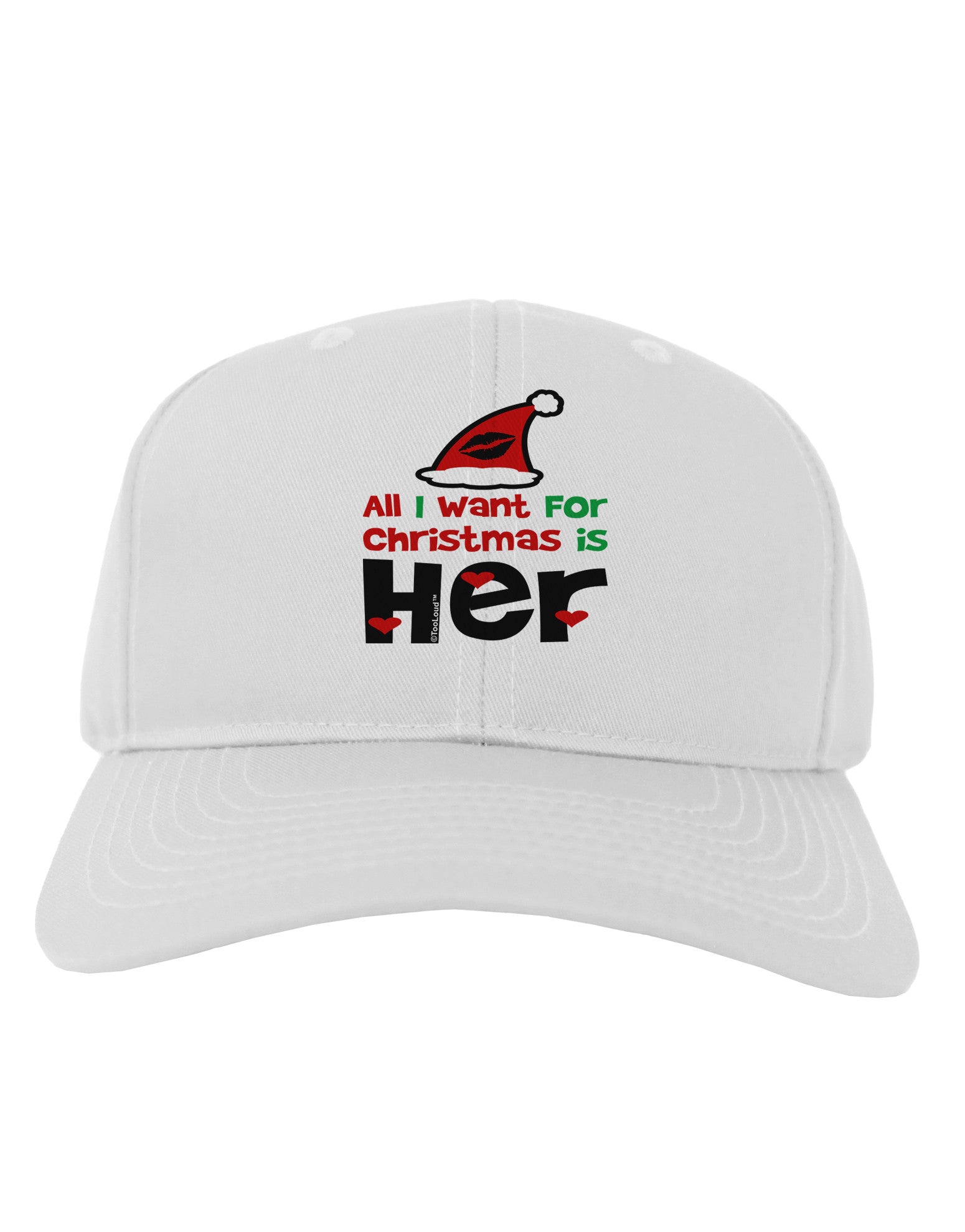 All I Want is Her Matching His & Hers Adult Baseball Cap Hat-Baseball Cap-TooLoud-White-One Size-Davson Sales