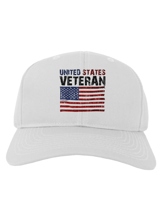 US Veteran Distressed Adult Baseball Cap Hat-Baseball Cap-TooLoud-White-One Size-Davson Sales