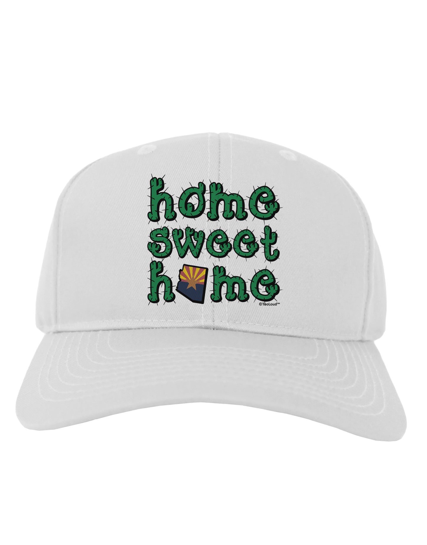 Home Sweet Home - Arizona - Cactus and State Flag Adult Baseball Cap Hat by TooLoud-Baseball Cap-TooLoud-White-One Size-Davson Sales