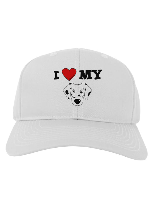 I Heart My - Cute Dalmatian Dog Adult Baseball Cap Hat by TooLoud-Baseball Cap-TooLoud-White-One Size-Davson Sales