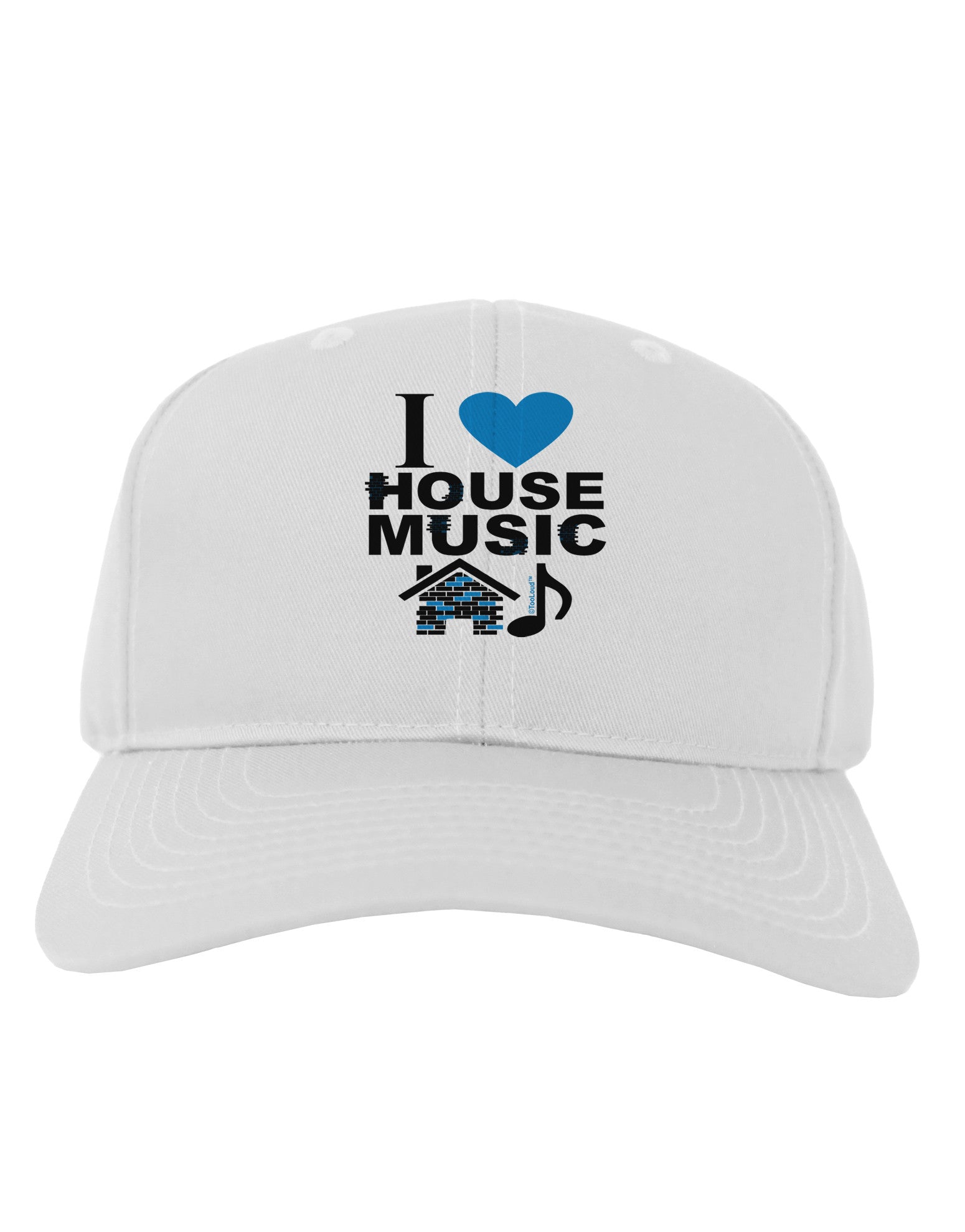I Love House Blue Adult Baseball Cap Hat-Baseball Cap-TooLoud-White-One Size-Davson Sales