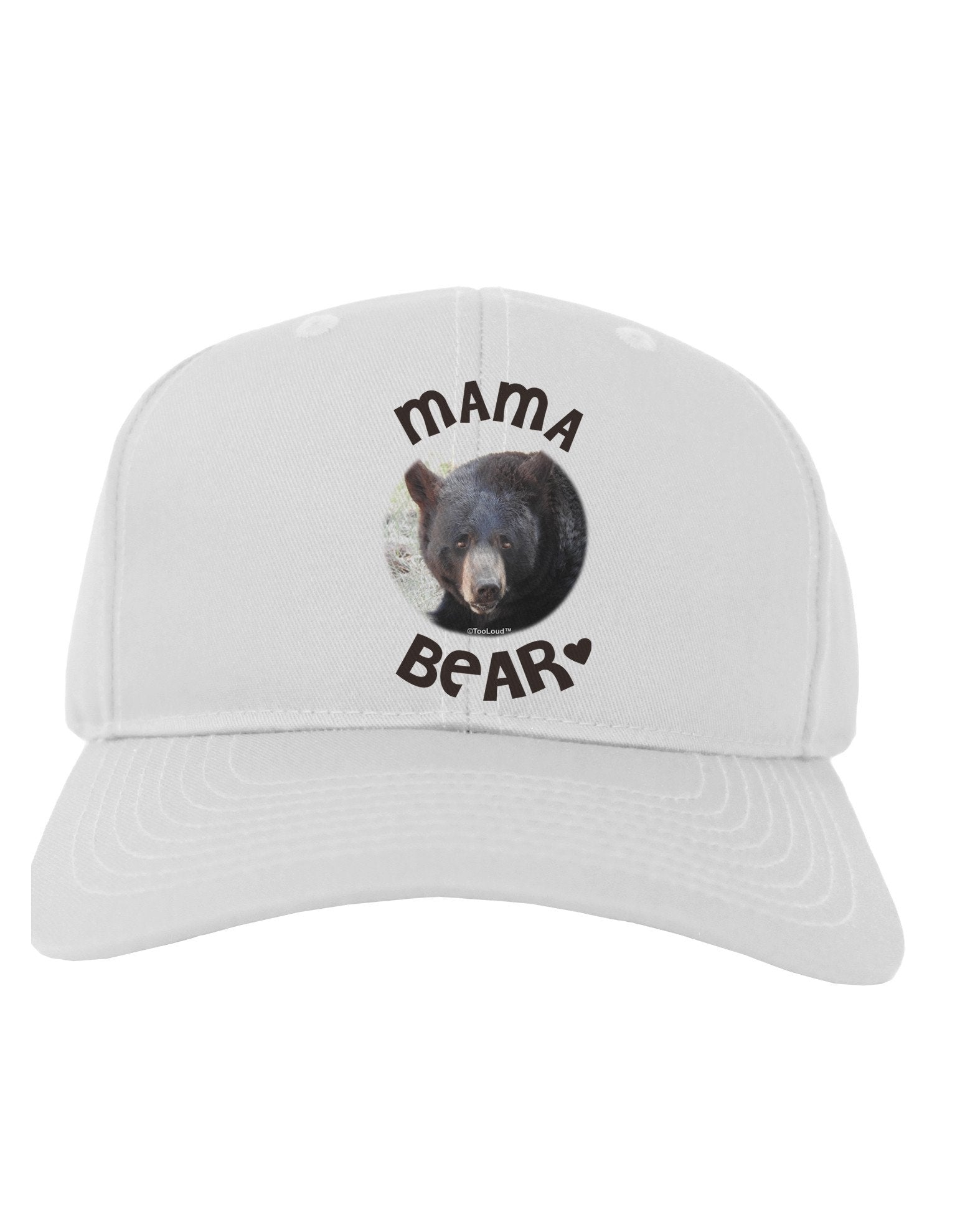 Black Bear - Mama Bear Adult Baseball Cap Hat-Baseball Cap-TooLoud-White-One Size-Davson Sales