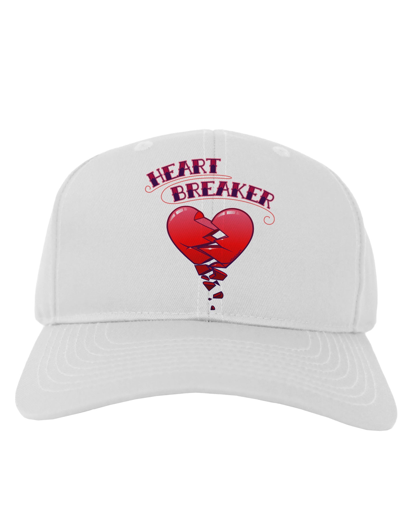 Heart Breaker Cute Adult Baseball Cap Hat by-Baseball Cap-TooLoud-White-One Size-Davson Sales