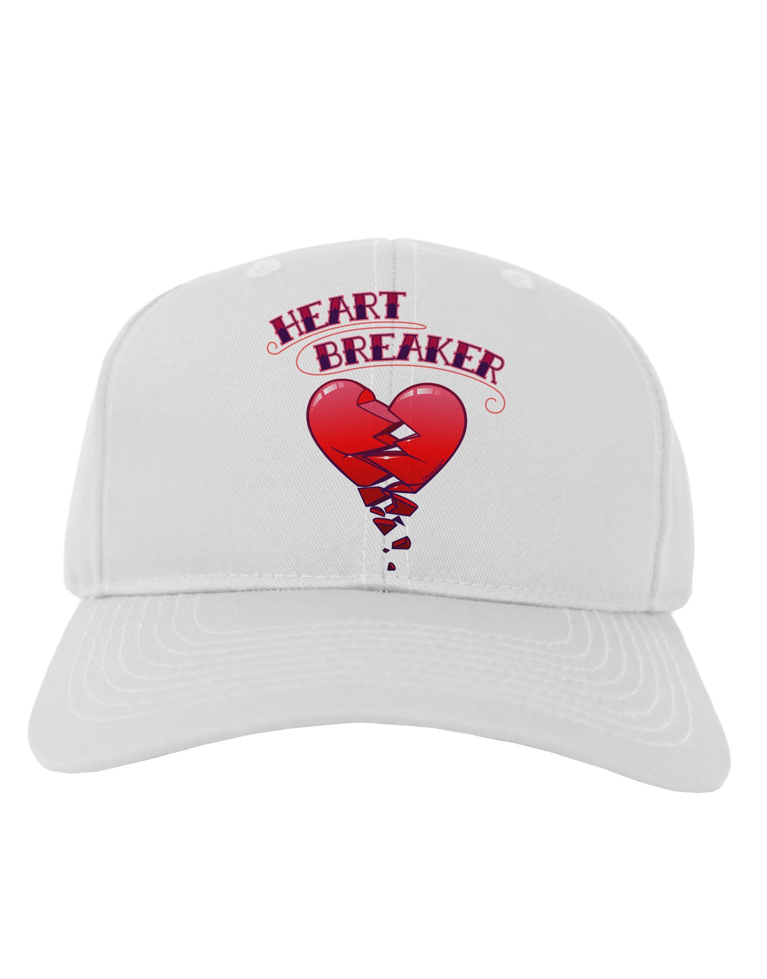 Heart Breaker Cute Adult Baseball Cap Hat by-Baseball Cap-TooLoud-White-One Size-Davson Sales