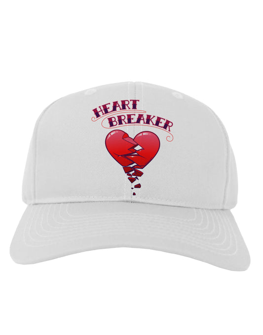 Heart Breaker Cute Adult Baseball Cap Hat by-Baseball Cap-TooLoud-White-One Size-Davson Sales