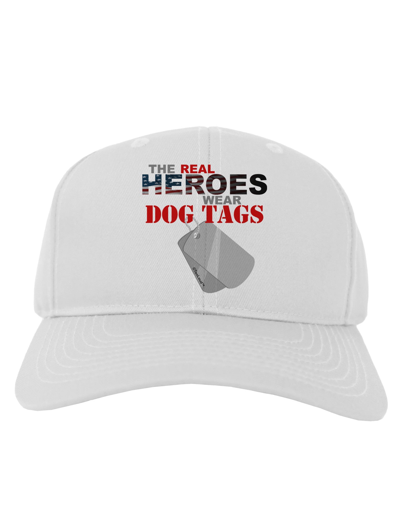 Heroes Dog Tags Adult Baseball Cap Hat-Baseball Cap-TooLoud-White-One Size-Davson Sales