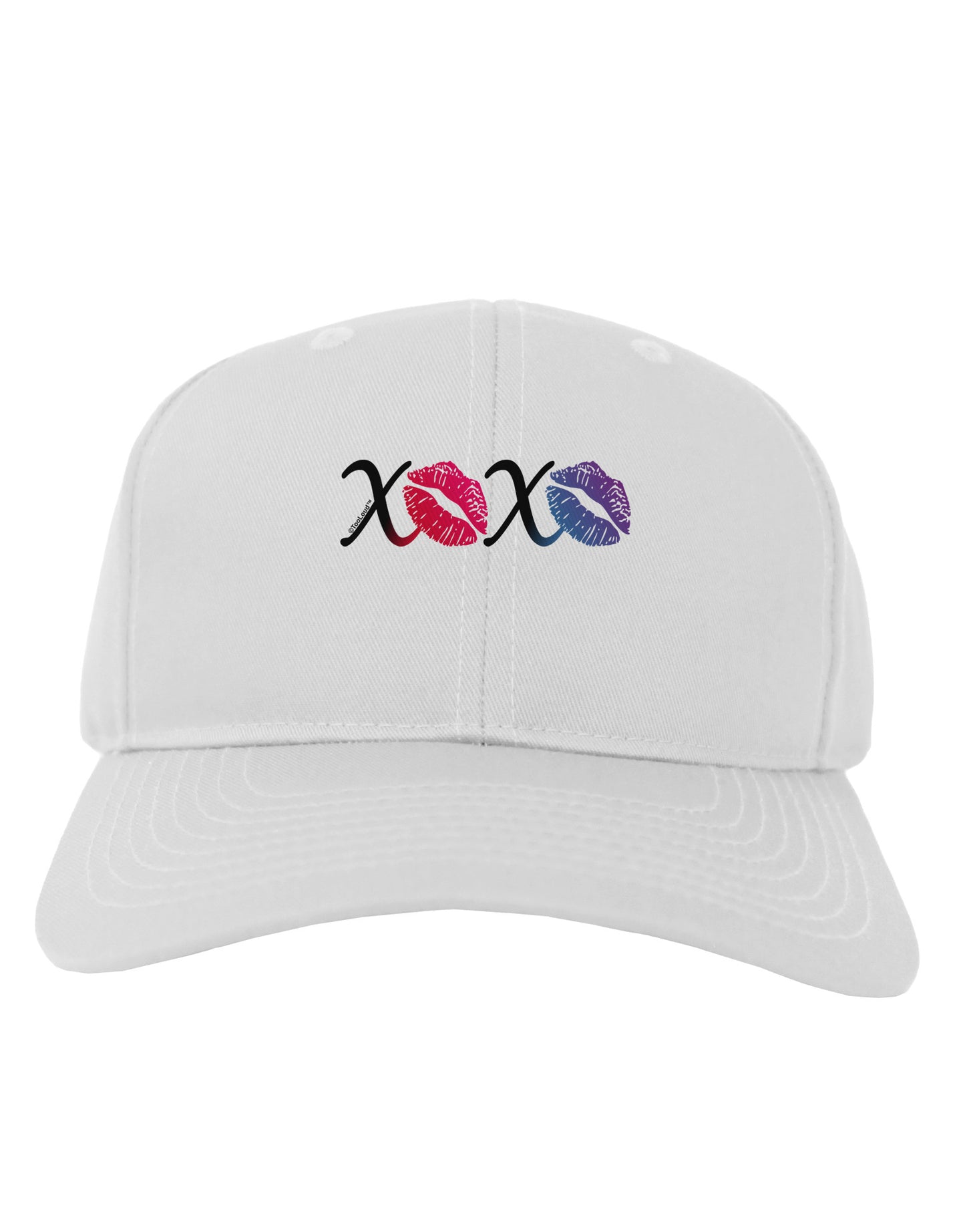 TooLoud XOXO Kisses Adult Baseball Cap Hat-Baseball Cap-TooLoud-White-One Size-Davson Sales